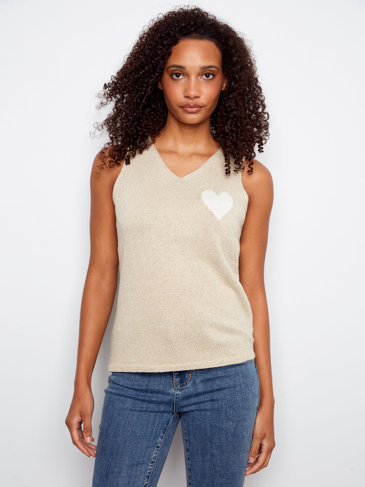 Sleeveless V-Neck Sweater Cami