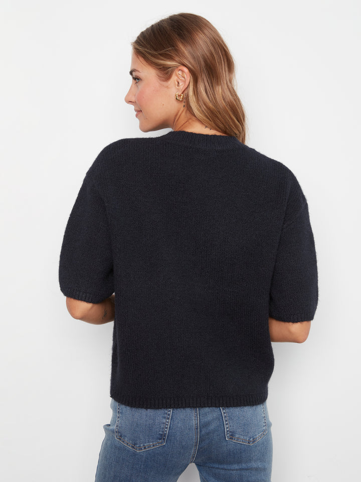 Elbow Sleeve Balloon Shape Sweater