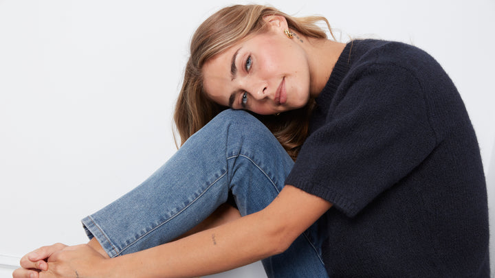 Elbow Sleeve Balloon Shape Sweater