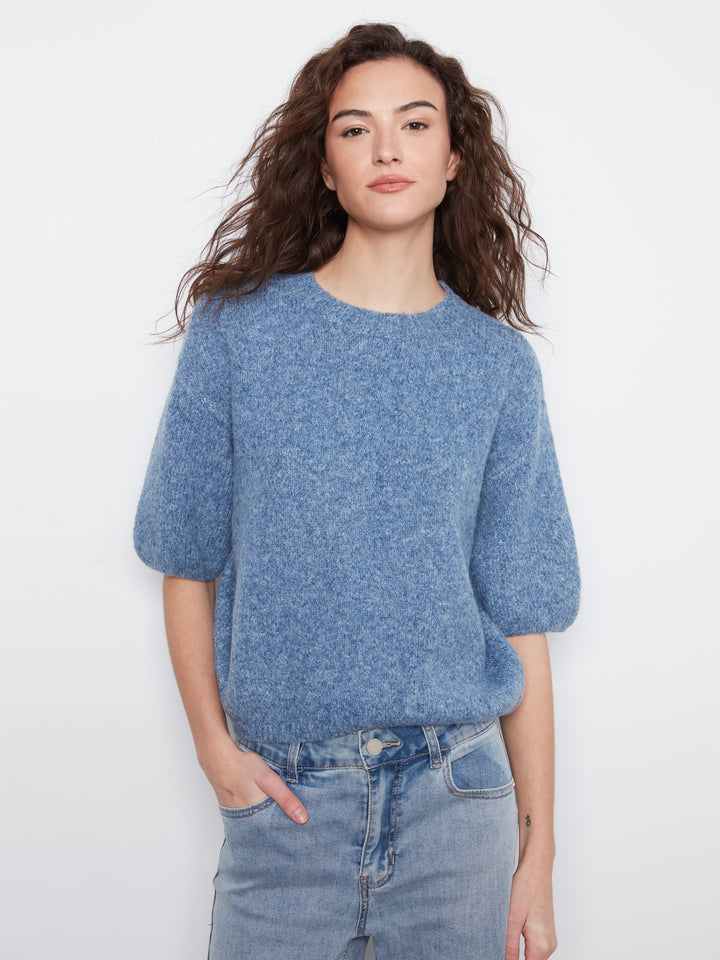 Elbow Sleeve Balloon Shape Sweater