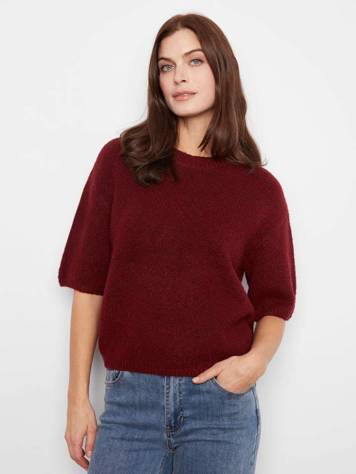 Elbow Sleeve Balloon Shape Sweater