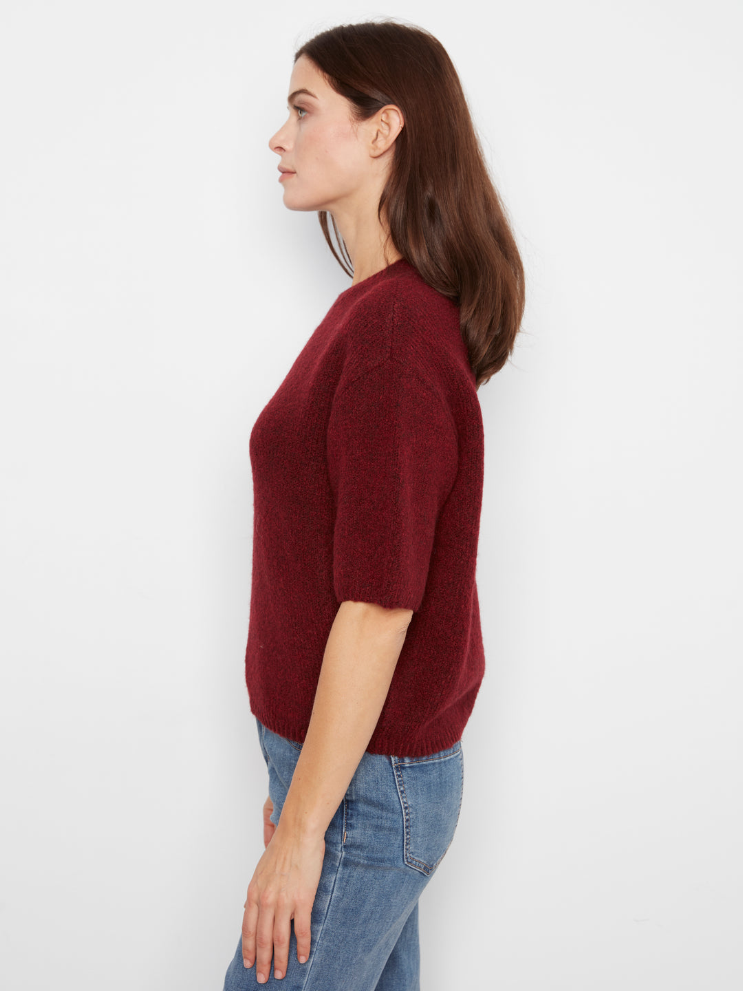 Elbow Sleeve Balloon Shape Sweater
