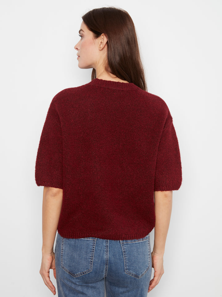 Elbow Sleeve Balloon Shape Sweater