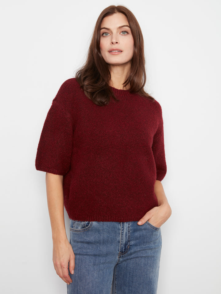 Elbow Sleeve Balloon Shape Sweater