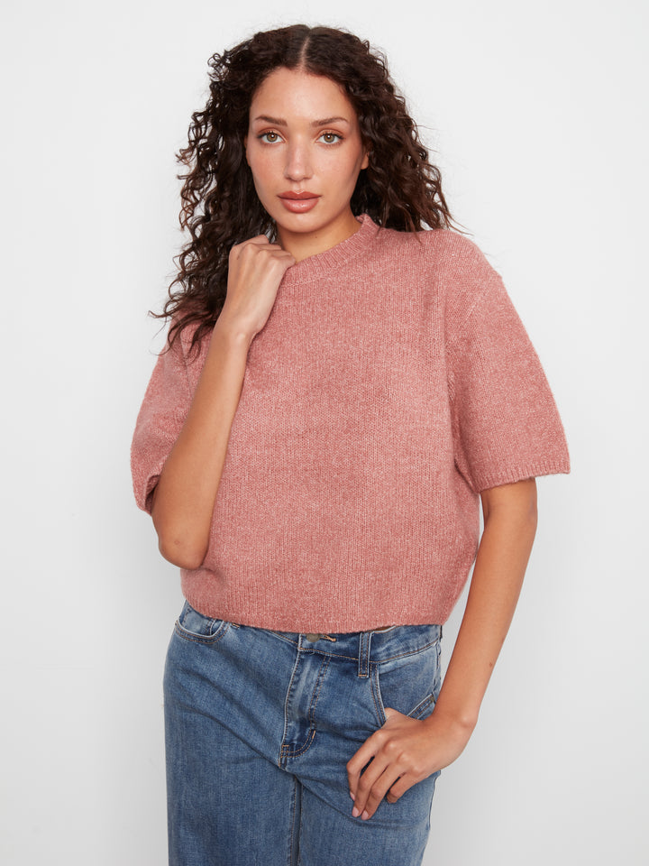 Elbow Sleeve Balloon Shape Sweater