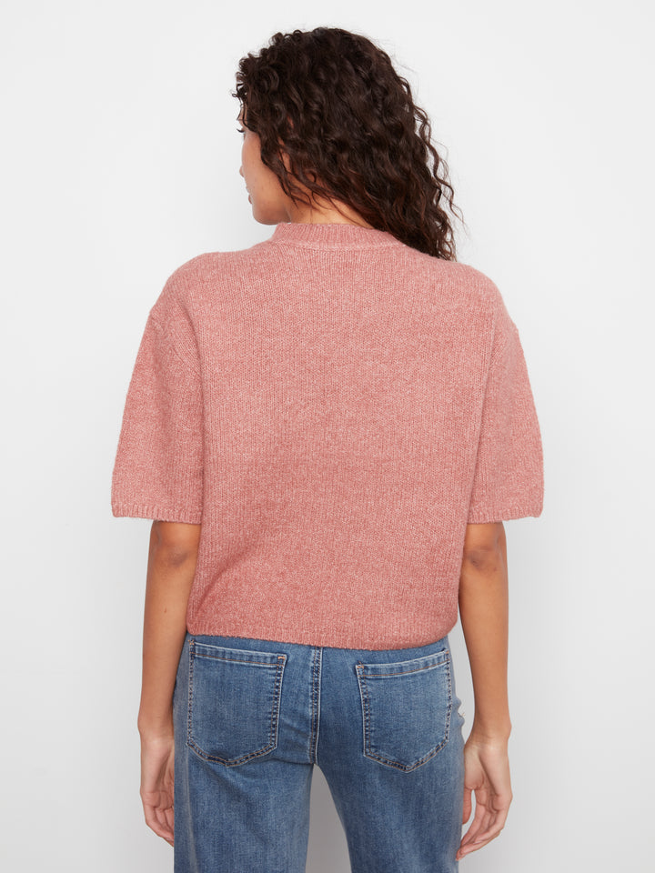 Elbow Sleeve Balloon Shape Sweater