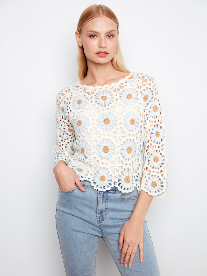 Flower Crochet Sweater
