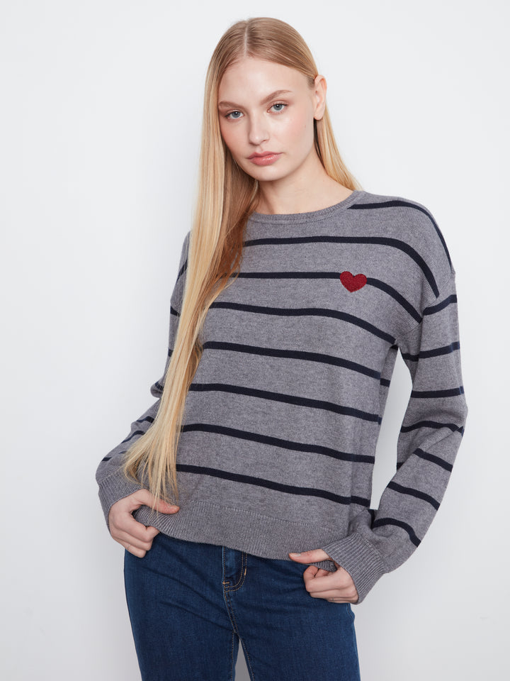 Super Plush Sweater With Heart Patch
