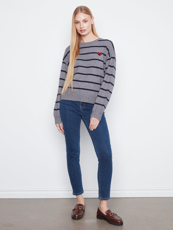 Super Plush Sweater With Heart Patch