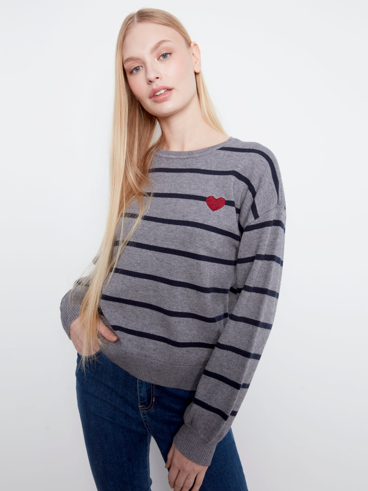 Super Plush Sweater With Heart Patch