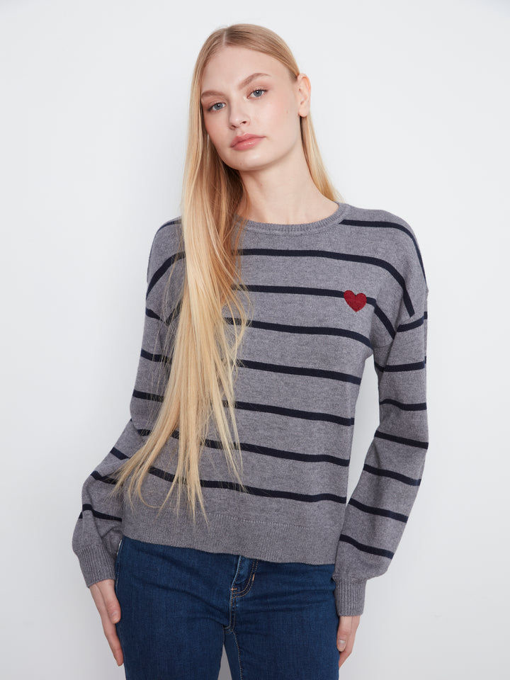 Super Plush Sweater With Heart Patch