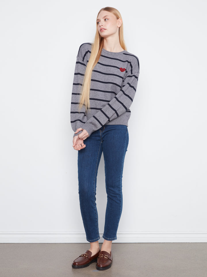 Super Plush Sweater With Heart Patch