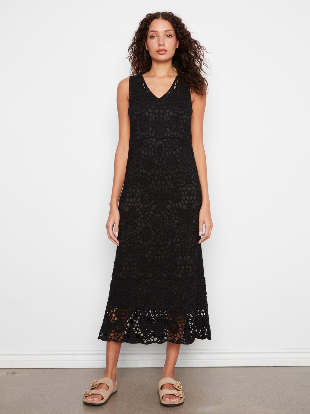 Sleeveless V-Neck Lined Crochet Dress TYH Boutique Sleeveless V-Neck Lined Crochet Dress TYH Boutique