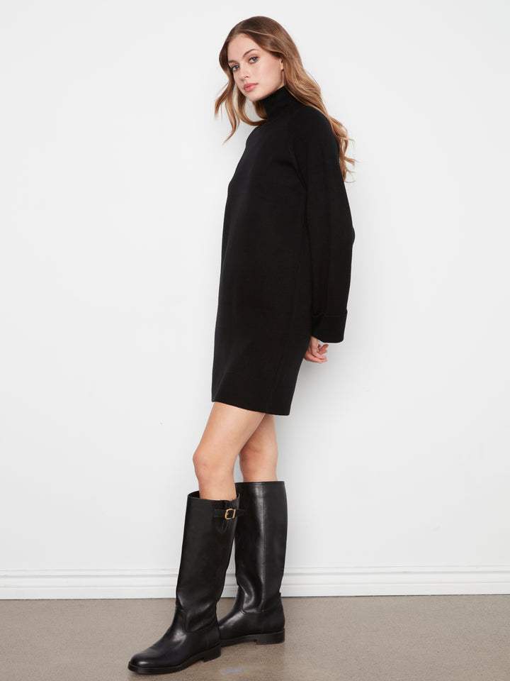 Long Sleeve Mock Neck Sweater Dress