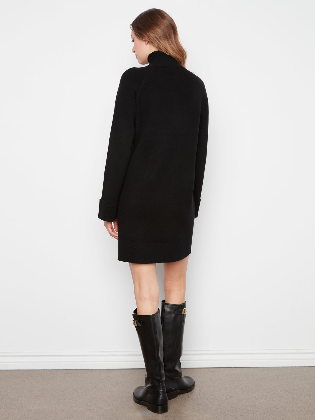 Long Sleeve Mock Neck Sweater Dress