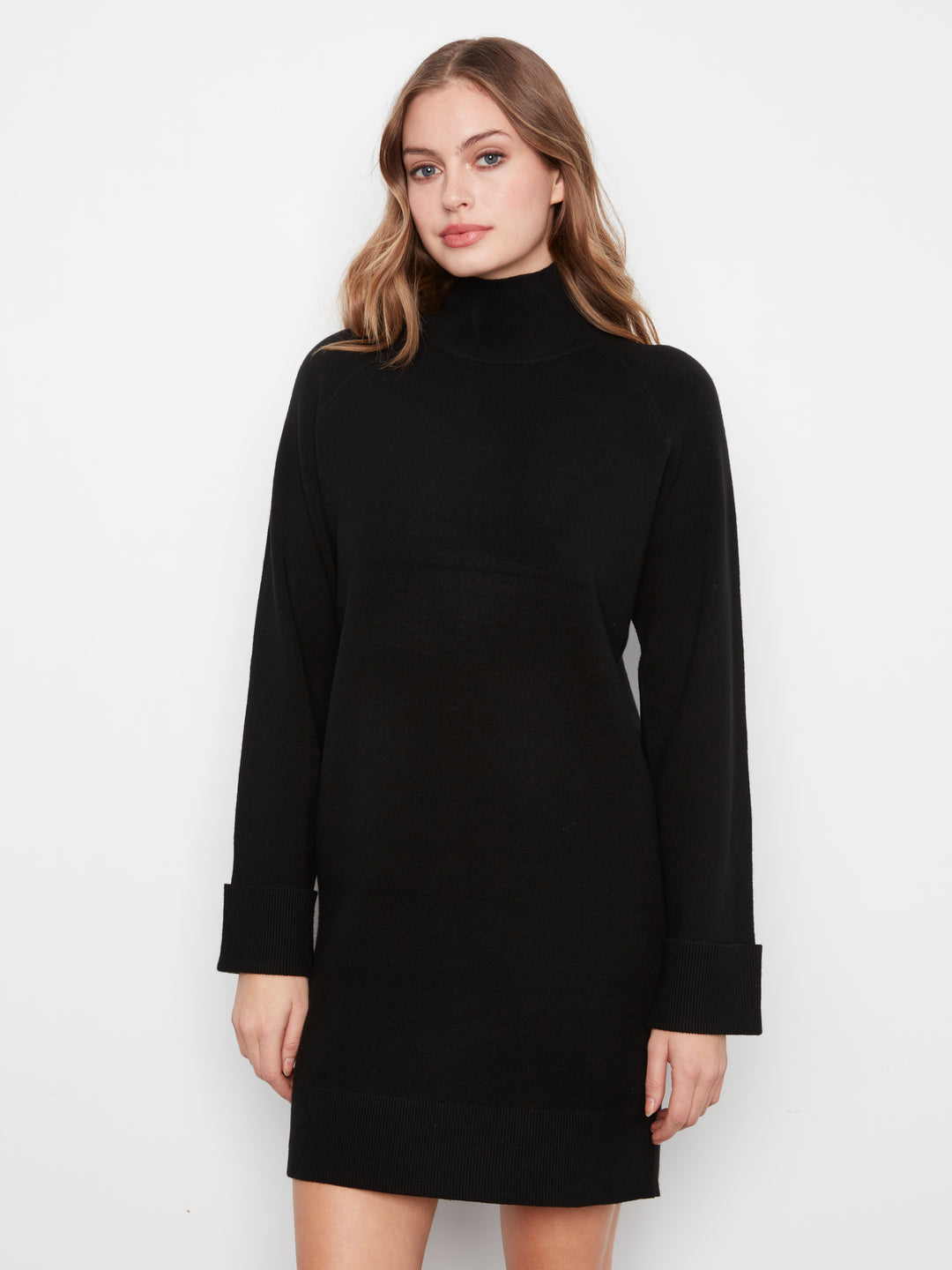 Long Sleeve Mock Neck Sweater Dress
