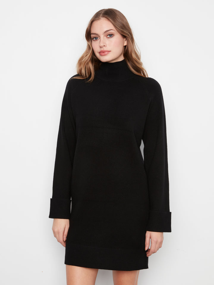 Long Sleeve Mock Neck Sweater Dress