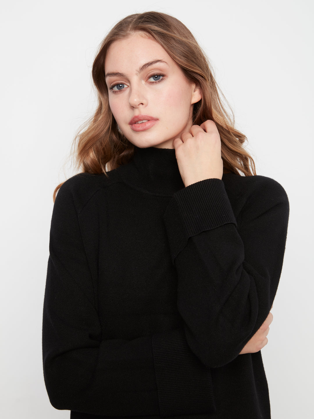 Long Sleeve Mock Neck Sweater Dress