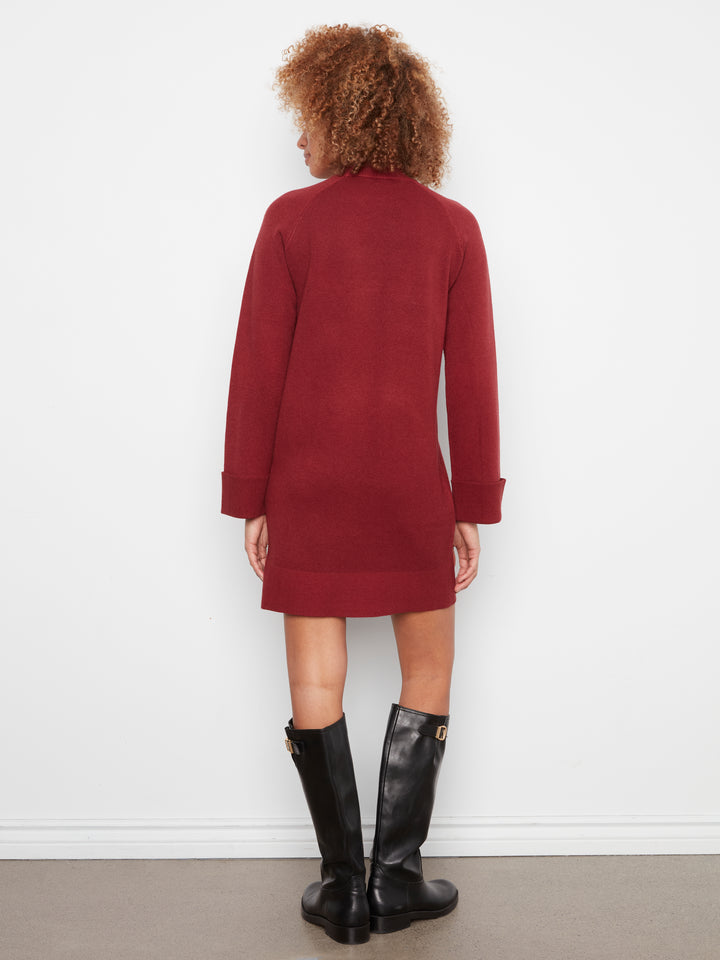 Long Sleeve Mock Neck Sweater Dress