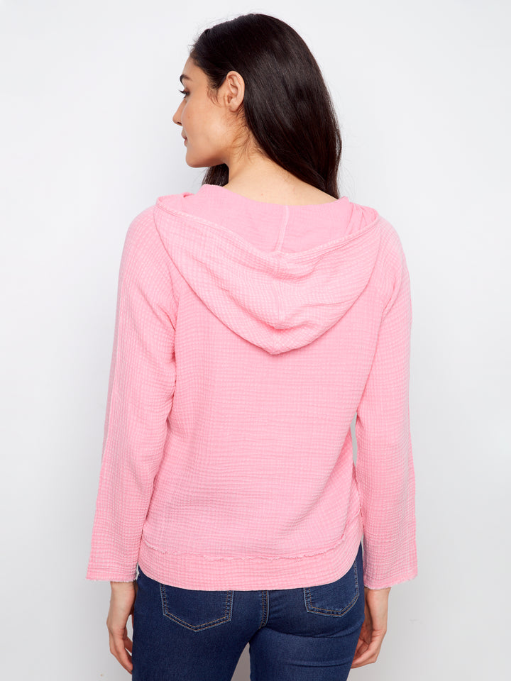 Bubble Cotton Hoodie With Kangaroo Pocket