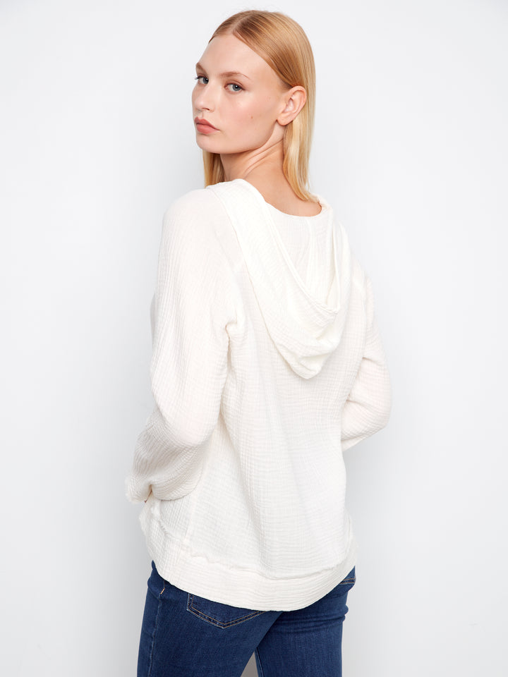 Bubble Cotton Hoodie With Kangaroo Pocket