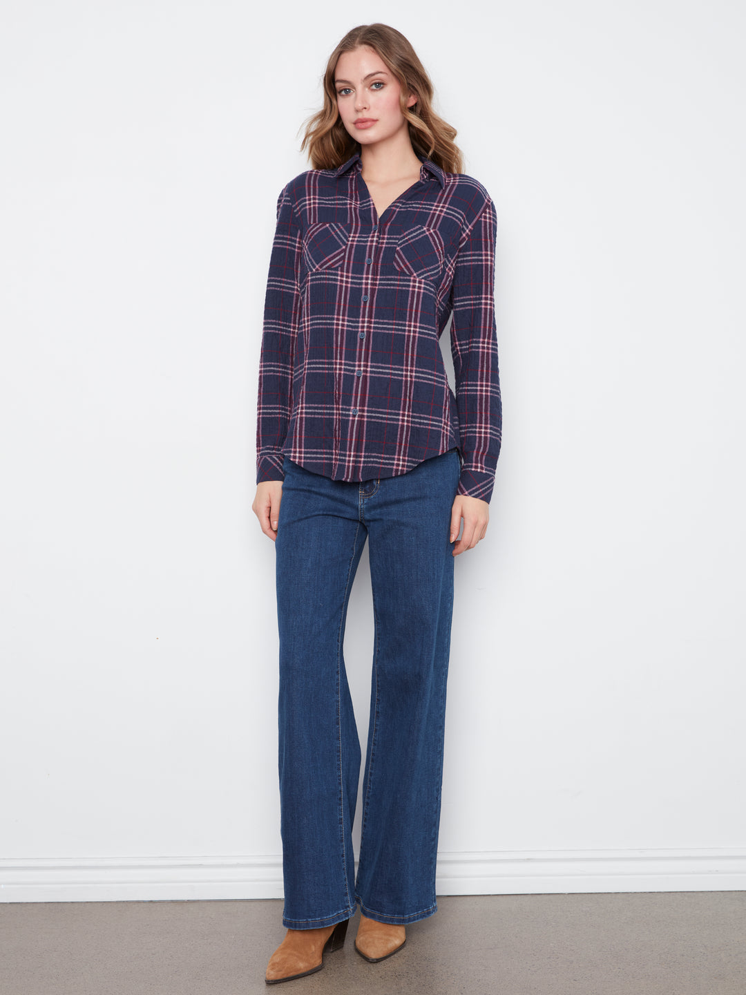 Long Sleeve shirt with "V" Shaped Placket