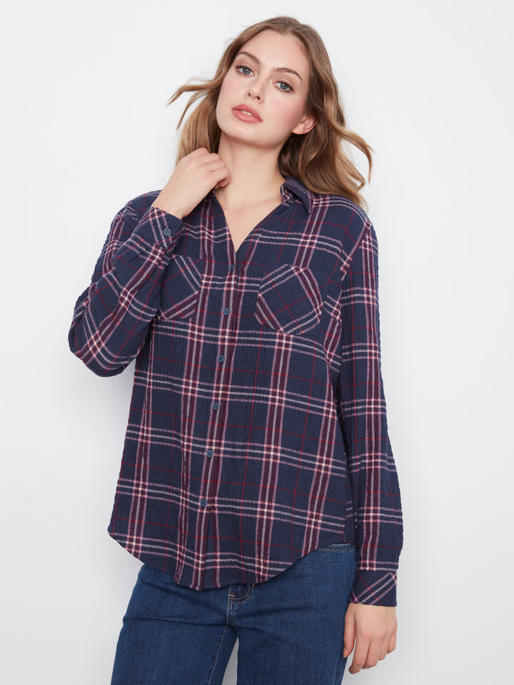 Long Sleeve shirt with "V" Shaped Placket