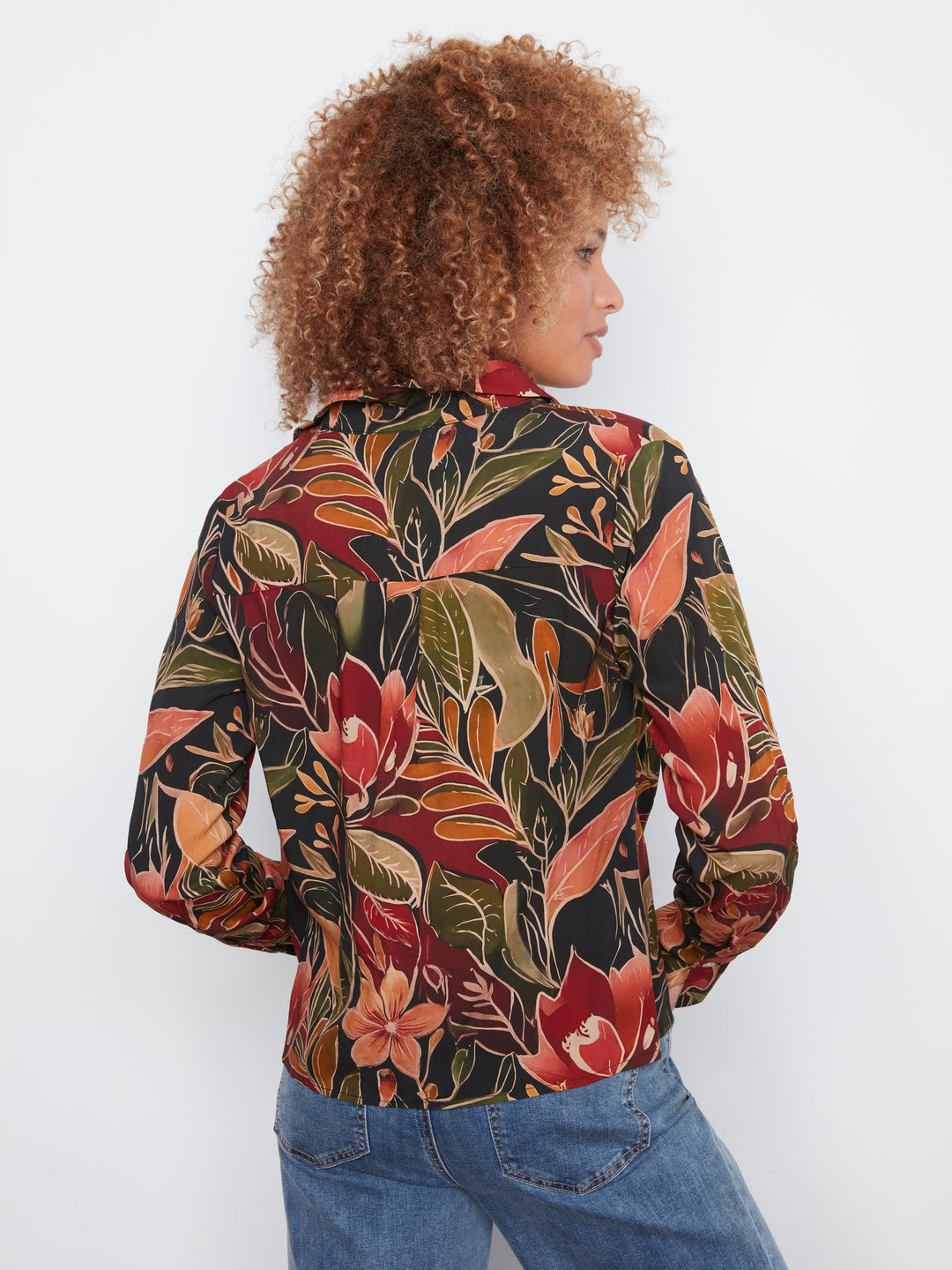 Long Sleeve Shirt with Twisted Front & Buttons