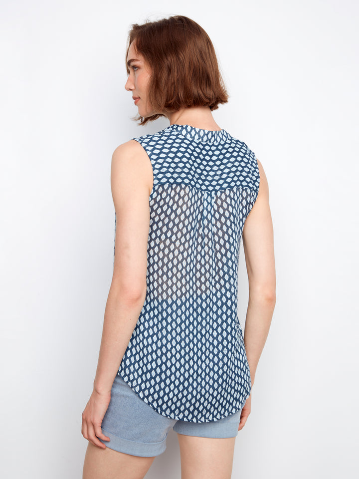 Cotton Gauze Sleeveless Blouse