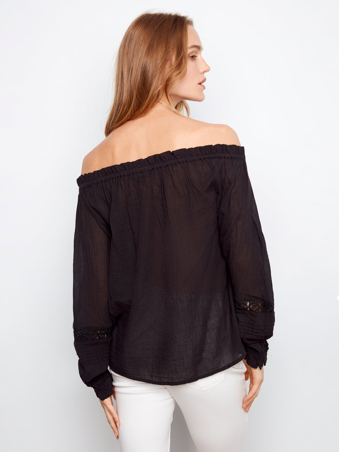 Cotton Voile Off The Shoulder Blouse