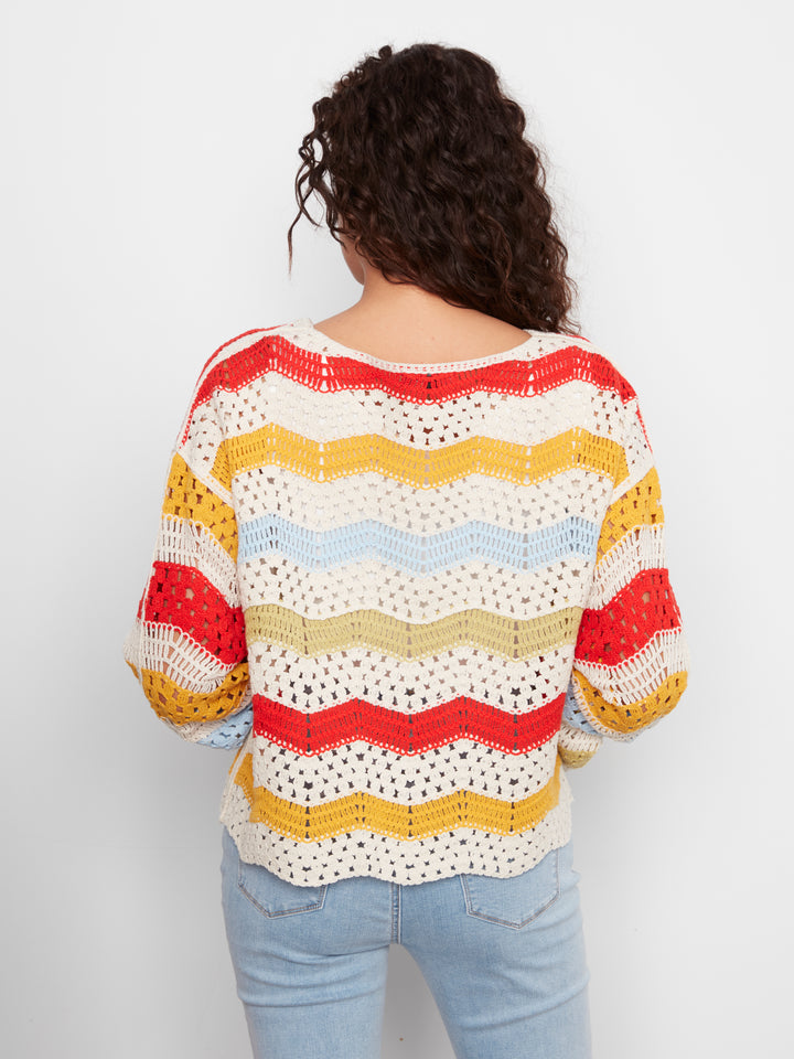 3/4 Sleeve Crochet Top