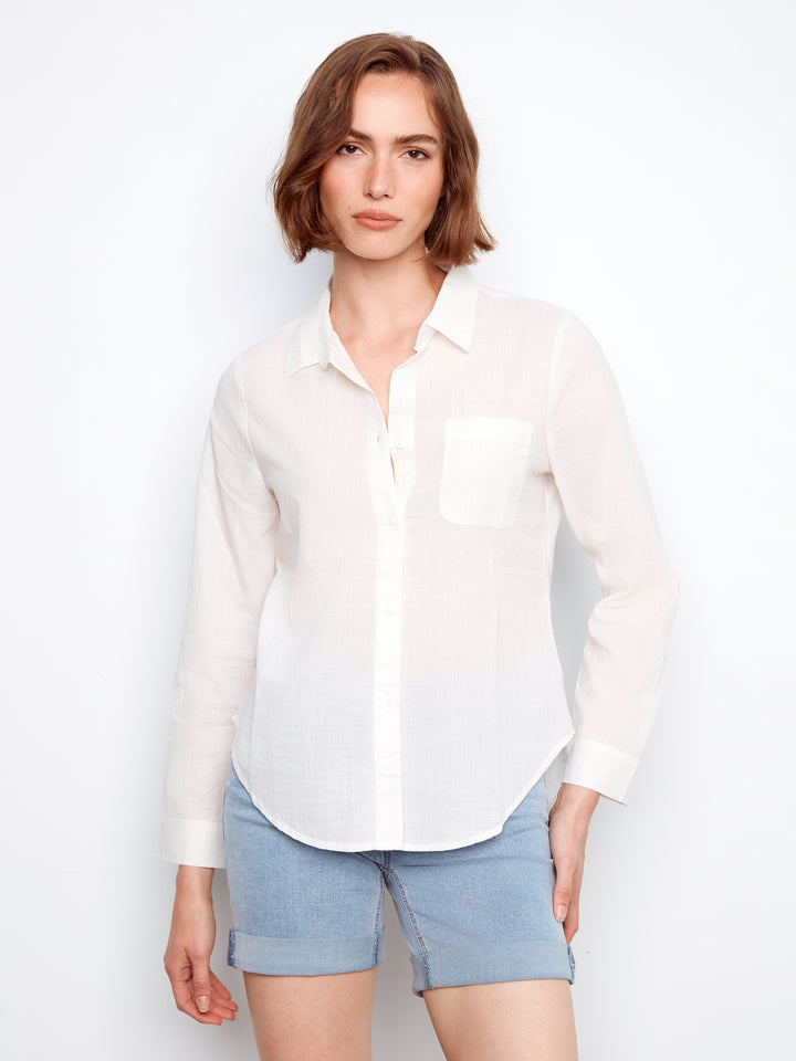 Cotton Button-Up Shirt