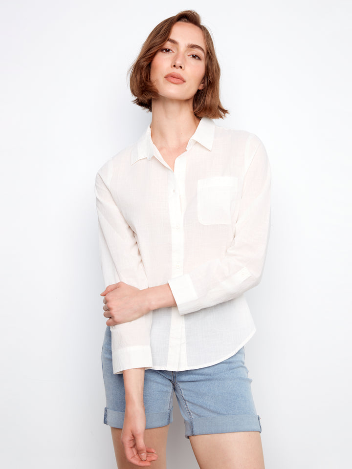 Cotton Button-Up Shirt
