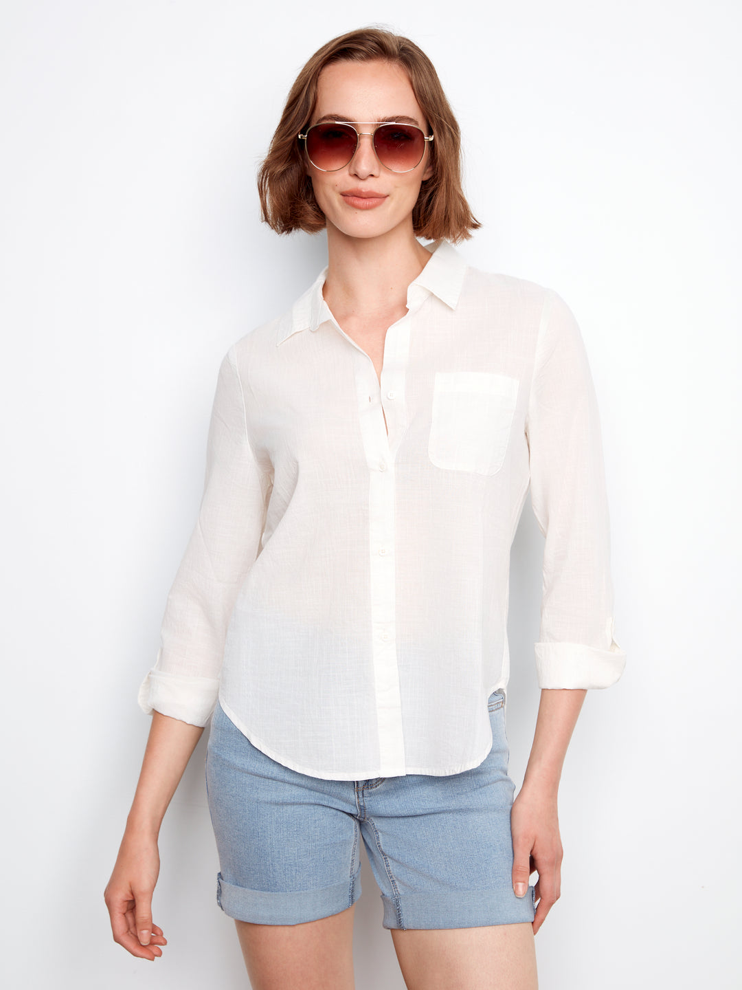Cotton Button-Up Shirt