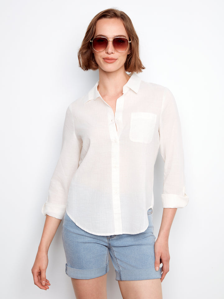 Cotton Button-Up Shirt