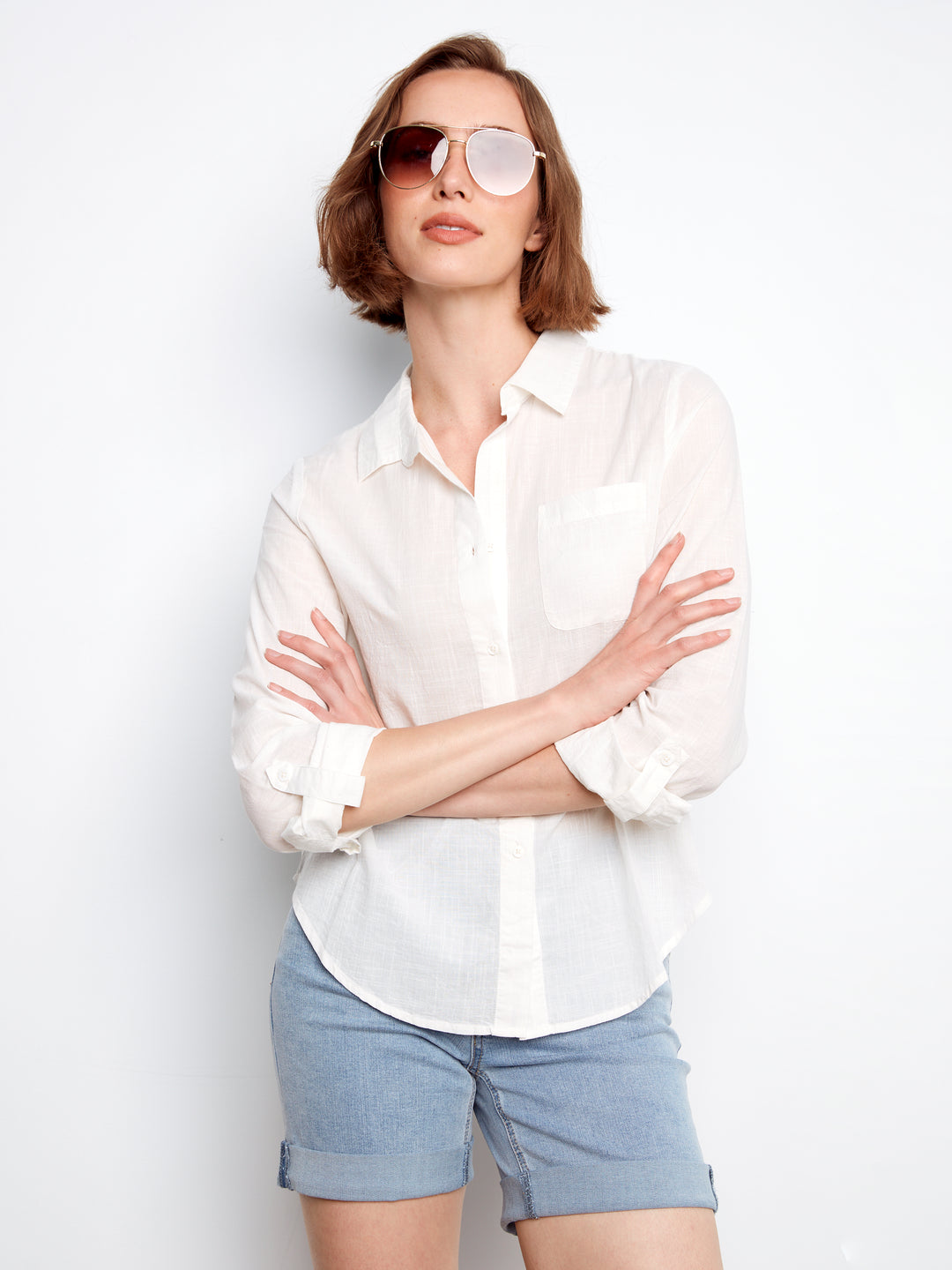 Cotton Button-Up Shirt