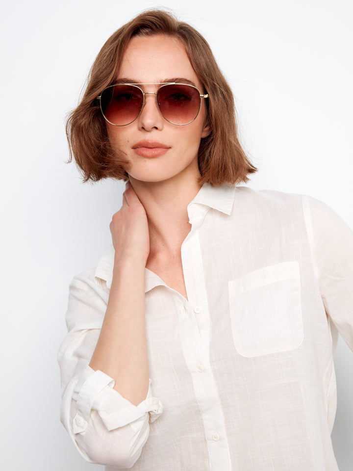 Cotton Button-Up Shirt