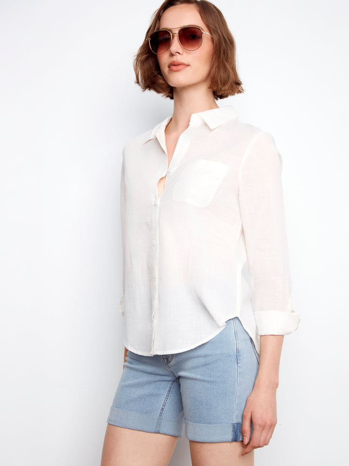 Cotton Button-Up Shirt