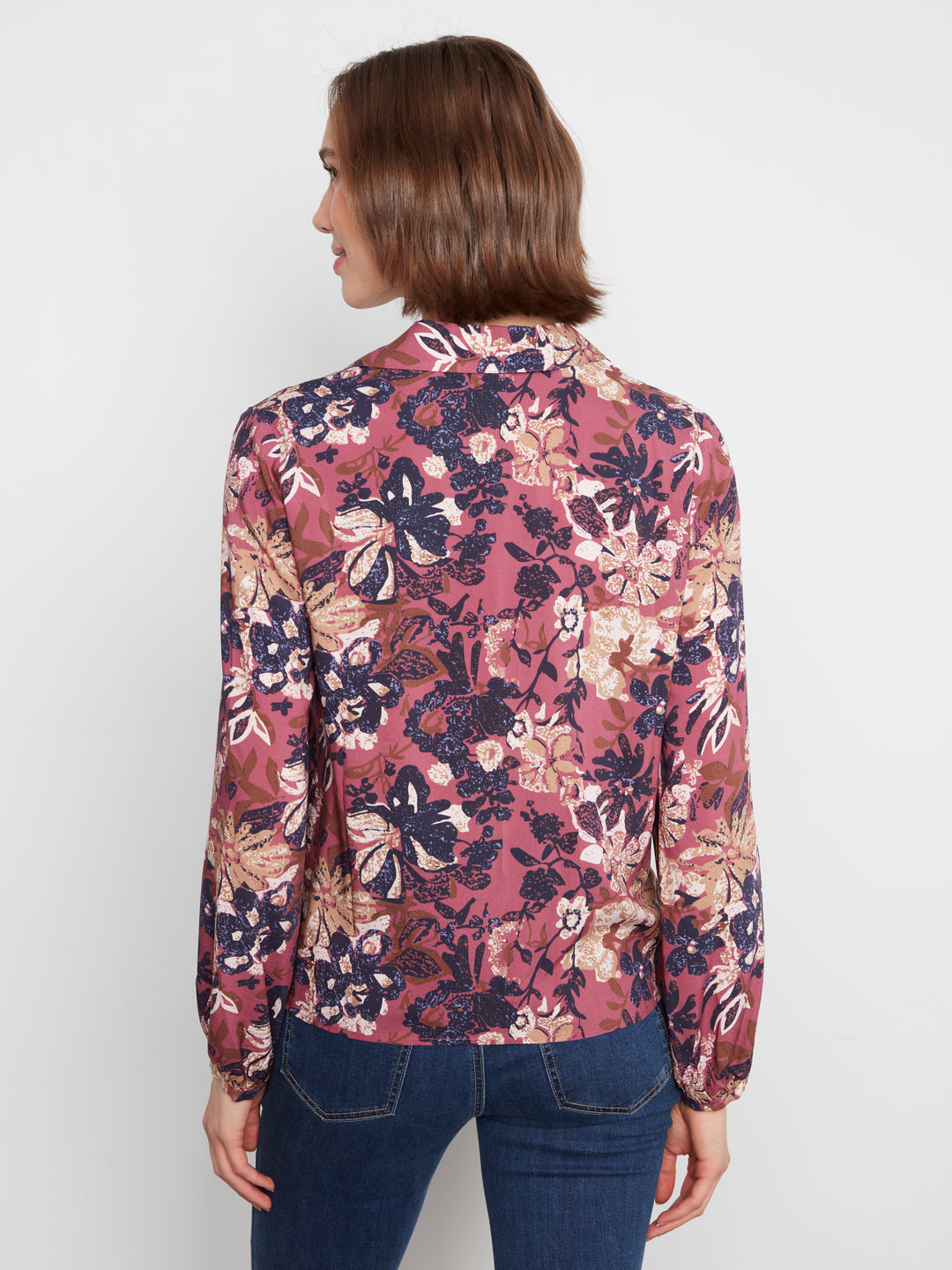 Printed Collared Blouse