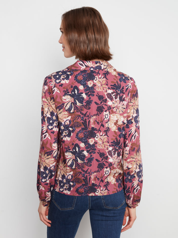 Printed Collared Blouse