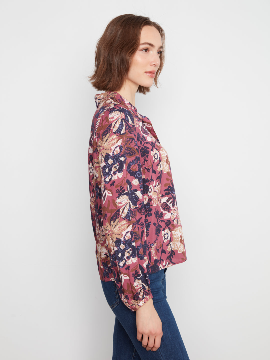 Printed Collared Blouse