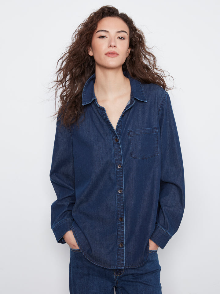 Tencel Shirt With Front Pocket