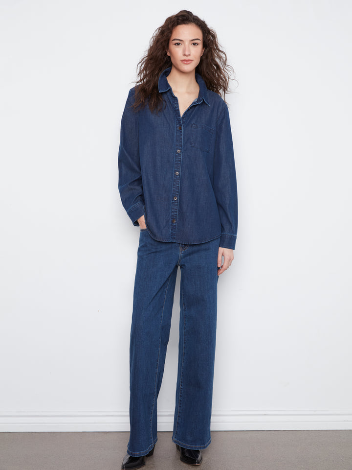 Tencel Shirt With Front Pocket