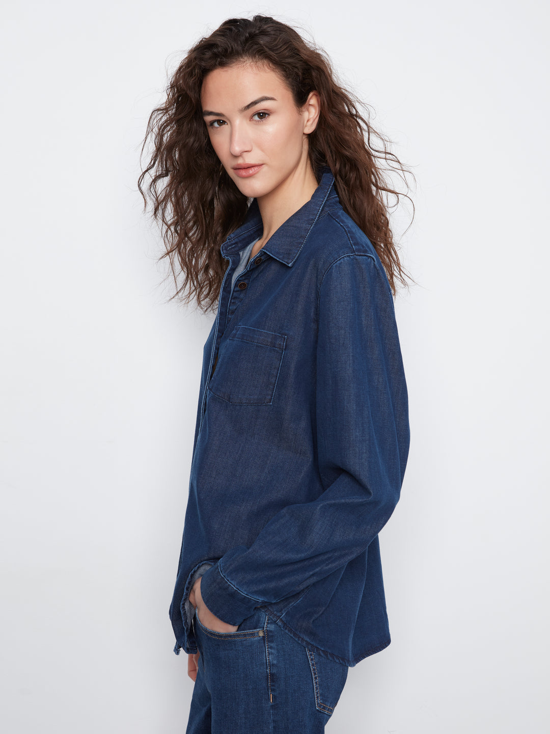 Tencel Shirt With Front Pocket