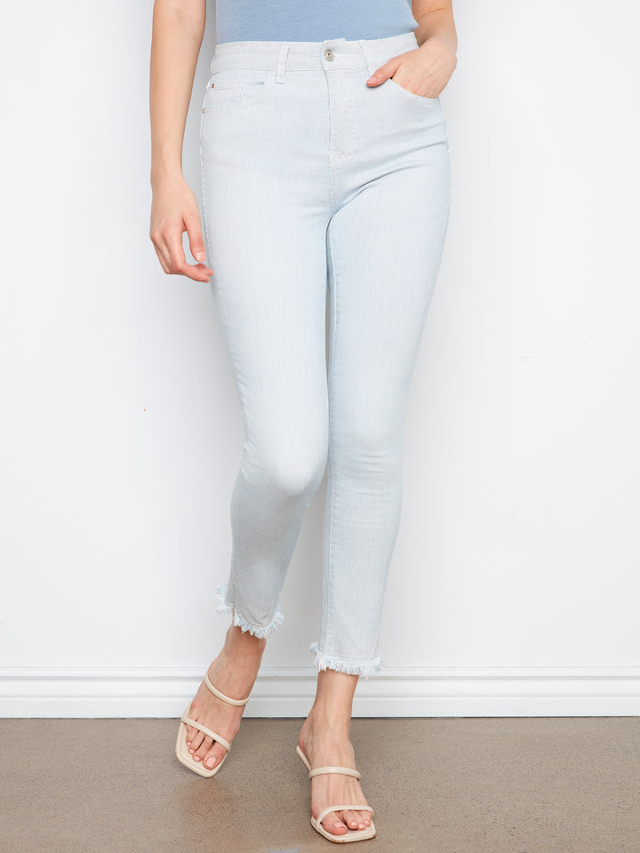 Yarn Dye Mini Stripes Stretch Twill Slim Leg Pant