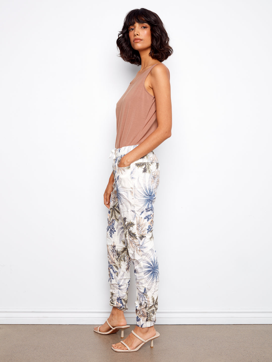 Printed Crinkle Jogger Pants