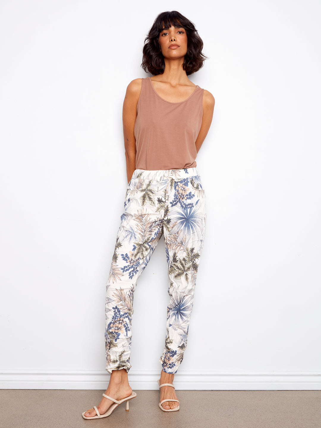 Printed Crinkle Jogger Pants