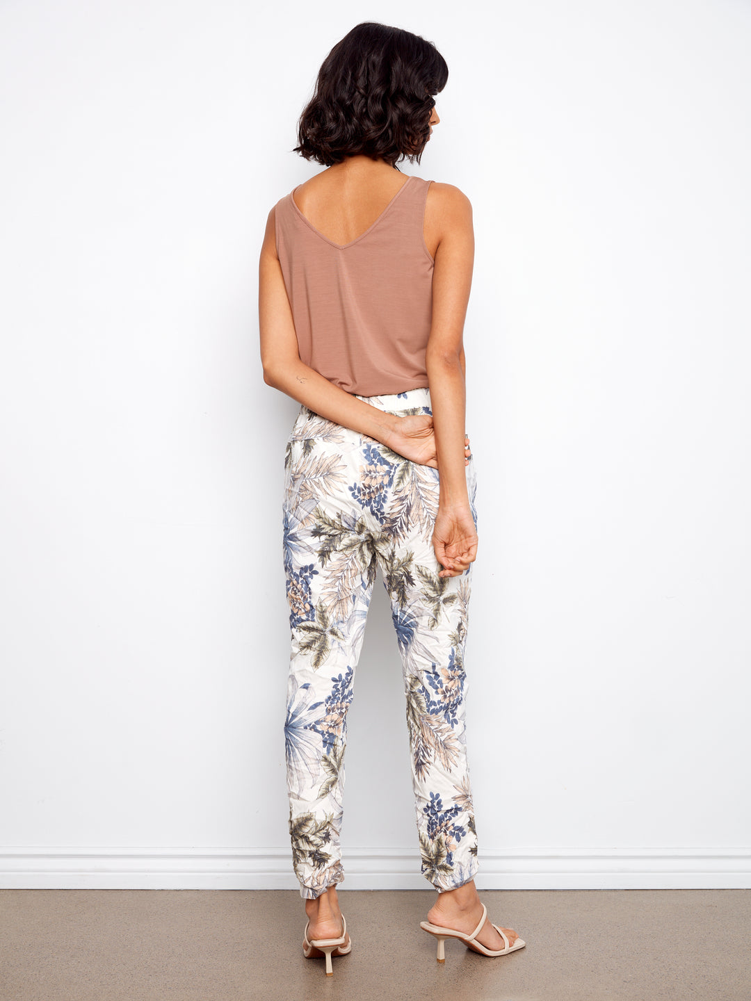 Printed Crinkle Jogger Pants