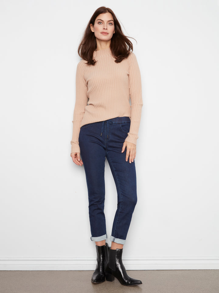 Knit Jogger Pants With Elastic Waistband And Pockets