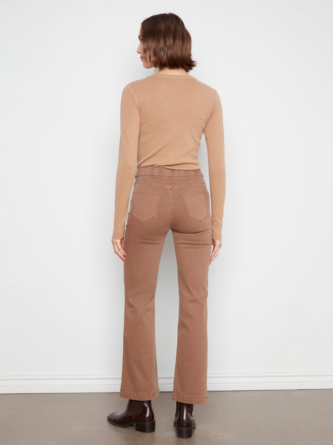 Flare Pull On Pants With Sailor Buttons on Front Welts